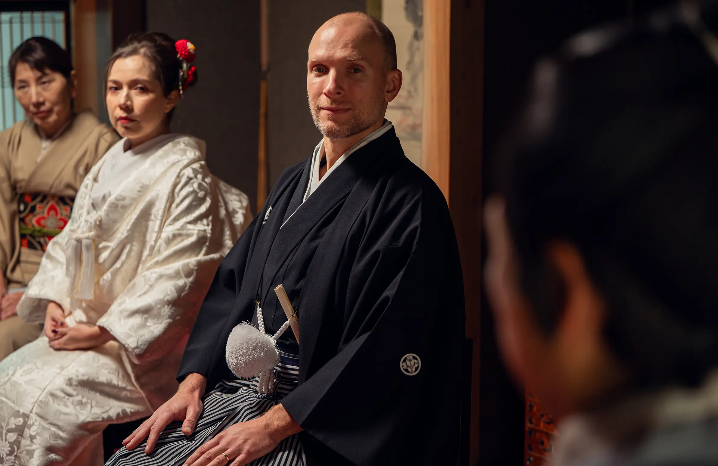 祝いの席、三三九度、謡い